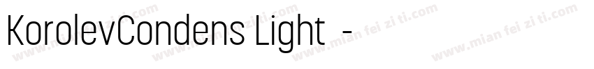 KorolevCondens Light字体字体转换
